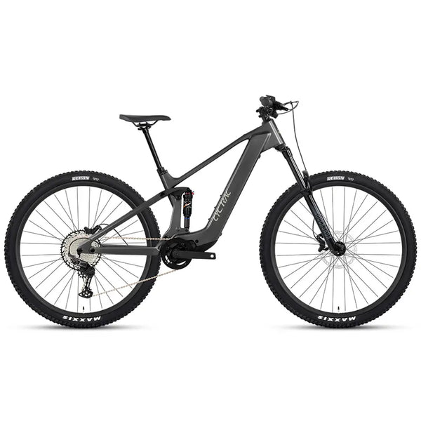 Black electric bike on a white background Cyctrac EM19 M6100-12S HIGH Electric Mountain Bike
